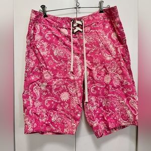 Mens Express and Hurley medium swim trunks/board shorts